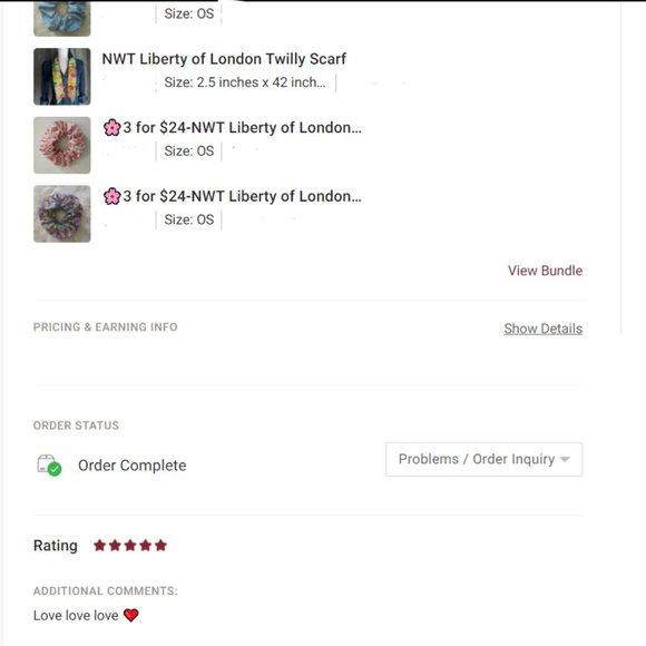 Liberty of London Art Fabric Scrunchie Strawberry Thief Copper Purple Floral - Picture 7 of 8